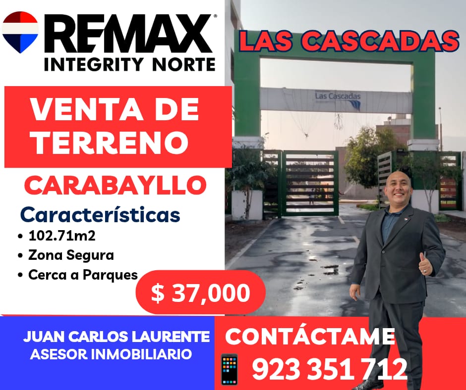 🏡 ¡Terreno En Venta En Urb. Cascadas – Carabayllo! 🛡 Zona Cercada Con Seguridad 24/7